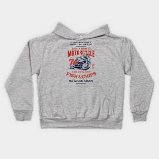 Fish and Chips Motorcycle Kids Hoodie